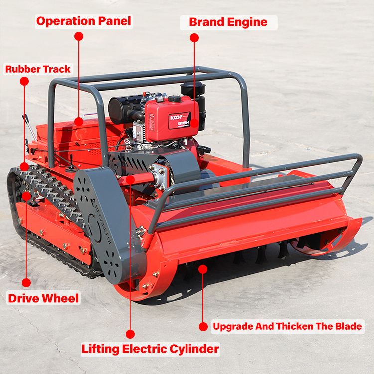 रिमोट लॉन घास काटने की मशीन