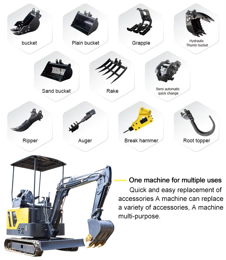 1.7 टन उत्खनन मशीन