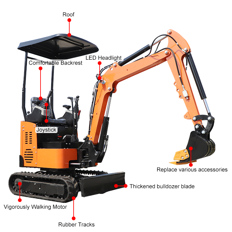 1 टन उत्खनन मशीन